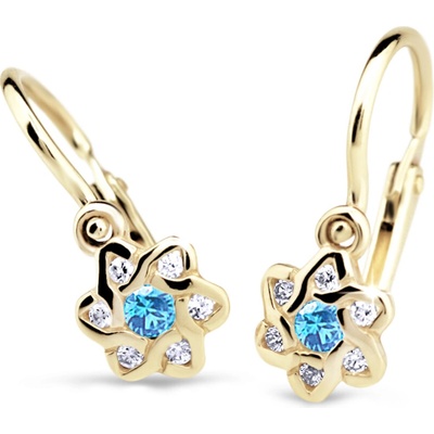 Cutie Kids Jewellery Gold Zlaté náušničky hvězdičky C2149