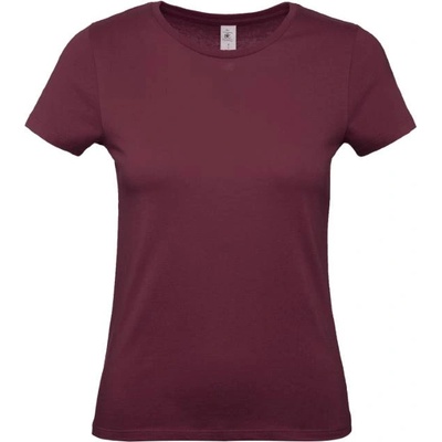 B&C Collection B&c e150 / Дамска тениска с обло деколте - бордо m (01002t37002)