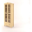 Drewmet Vitrína Castello Borovice 2barevný - Bílá+Rustikální