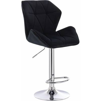 LuxuryForm Design Milano Max Velur na striebornom tanieri čierna