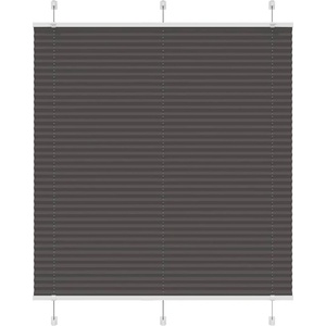 vidaXL Плисирана щора черна 115x150 cm Ширина на плата 114, 4 cm (4015146)
