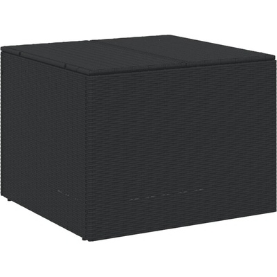Градински сандък за съхранение, черен, 291 л, полиратан