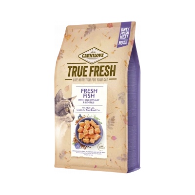 CARNILOVE True Fresh Fish - Беззърнена храна с 70% прясна риба за котки 340гр