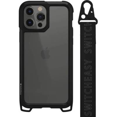 SwitchEasy Odyssey Trendy Case - удароустойчив хибриден кейс с връзка и карабинер за iPhone 13 Pro Max (черен)