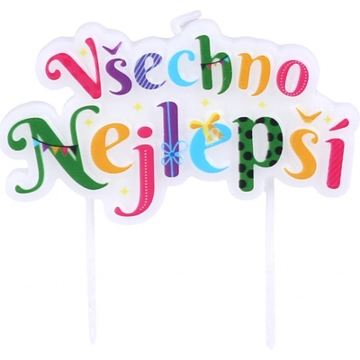 Dortová svíčka zapichovací TORO všechno nejlepší