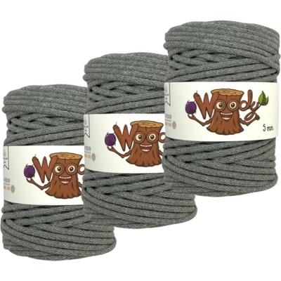 Woody Crafts 3x Woody 5 mm – Tmavě šedá (100m)