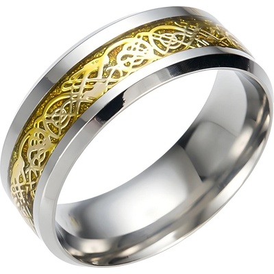 HARAHU Пръстен AD-3641 - Сребристо / Златно / 55mm KP3641 (AD-3641)