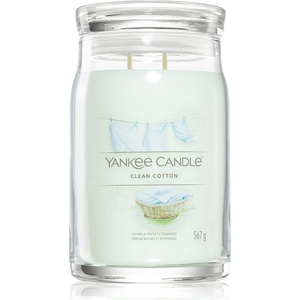 Yankee Candle Clean Cotton ароматна свещ Signature 567 гр