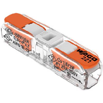 WAGO Svorka 221-2401 inline páčková spojovací pro všechny druhy vodičů max. 4 mm², transparentní 221-2401 – Hledejceny.cz
