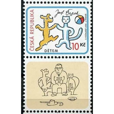 Česká pošta (2008) č. 561 ** KD - Česká republika - Dětem - O pejskovi a kočičce