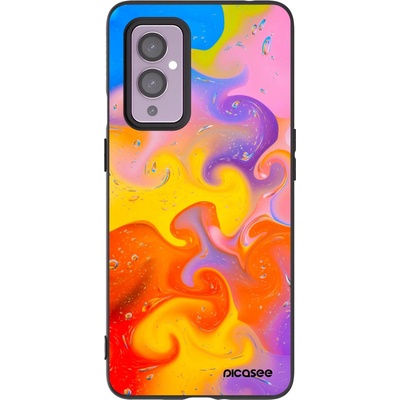 Pouzdro Picasee silikonové OnePlus 9 Bubbles černé