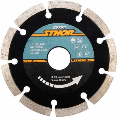 Sthor Kotouč řezný diamantový 115 x 7,0 x 1,9 x 22,2 mm TO-08780