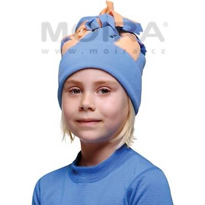 MOIRA čepice střapec dětská chrpa oranž