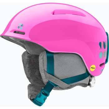 Smith Optics Детска скиорска каска Smith Glide Jr Mips vivid pink hearts