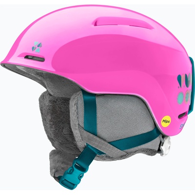 Smith Optics Детска скиорска каска Smith Glide Jr Mips vivid pink hearts