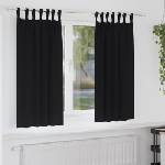 Pure Line Home Плътни завеси в цвят черен с текстилни гайки (уши), 2 бр. , 140 x 175 см