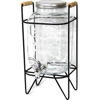 Horecano Стъклен диспенсър 8lt с метална стойка 23x21xh40cm (K9945-8) (0120129)