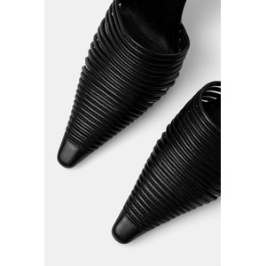 Naked Wolfe Кожени обувки с тънък ток Chromed (Chromed.Black.Leather)