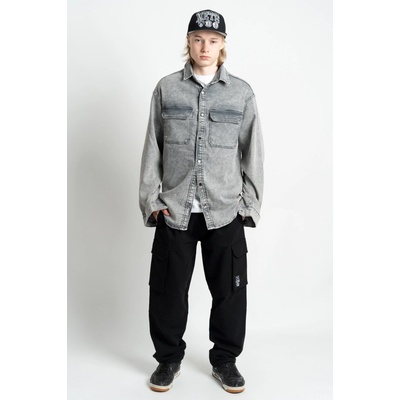 Reporter Young chlapecké černé tepláky s prostornými kapsami na nohavicích černá