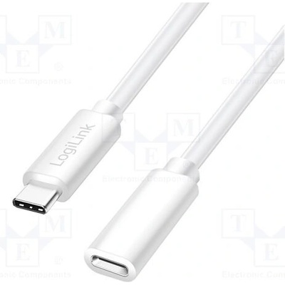 Logilink CU0221 High Speed,USB 2.0, USB C zásuvka,USB C vidlice, 2m, bílý