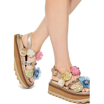 Kurt Geiger London сандали с платформа дамски кожени Octavia Sling Flatform (5612461109)