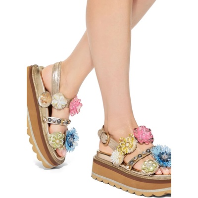 Kurt Geiger London сандали с платформа дамски кожени Octavia Sling Flatform (5612461109)