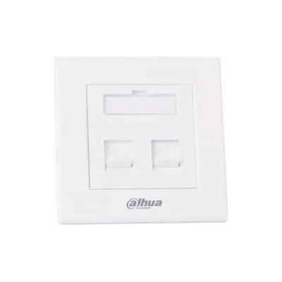 Dahua Лицев панел Dahua PFM971-2, 86x86, за 2x RJ45 вложки, бял (PFM971-2)