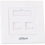 Dahua Лицев панел Dahua PFM971-2, 86x86, за 2x RJ45 вложки, бял (PFM971-2)