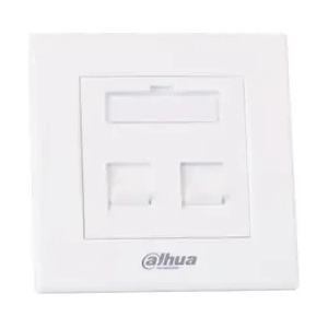 Dahua Лицев панел Dahua PFM971-2, 86x86, за 2x RJ45 вложки, бял (PFM971-2)