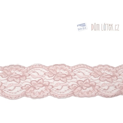 Elastická čipka staroružová, 100 mm
