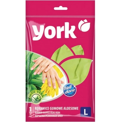 York Ръкавици Алое Вера, гумени, L