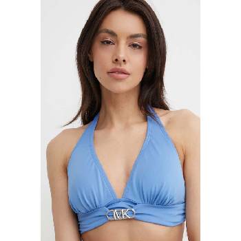 Michael Kors Горнище на бански MICHAEL Michael Kors HALTER BIKINI TOP в синьо с леко подплатени чашки MM7M161 (MM7M161)