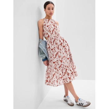 GAP Щампована миди рокля GAP GAP | Oranzhev | ЖЕНИ | L