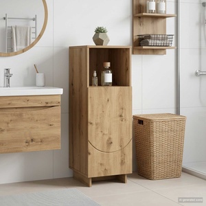 vidaXL Шкаф за баня Дъб артизан 36.5 x 38 x 95 см Инженерна дървесина (8011611)