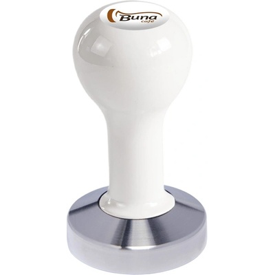 Buna Café Tamper kov bílý SP, nerez mat, plochý 58 mm