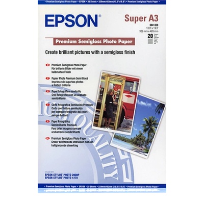 Epson Копринена фотохартия Epson Premium (A3+, 20 листа, 250 г)