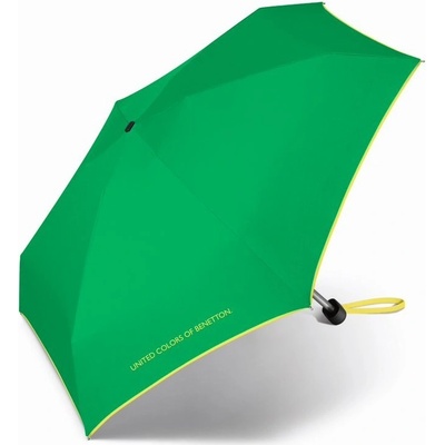Benetton 5640 deštník skládací manuální plochý zelený