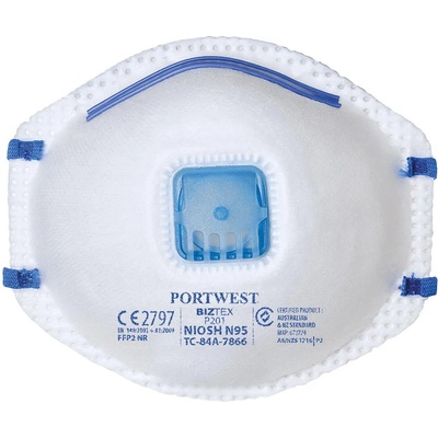 Portwest Респиратор p201 ffp2 с клапан - защита от фин прах, дим и пари (p201)