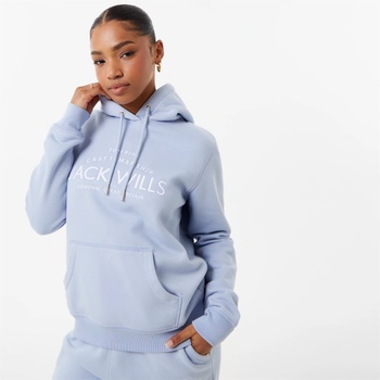 Image 1 of Jack Wills Суичър Jack Wills Hunston Graphic Logo Hoodie - Soft Blue