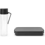 Brabantia Контейнер за обяд Make & Take с бутилка сив 2 части (206689)