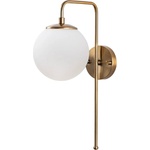 Opviq Бяла/в месингов цвят стенна лампа Viran - Opviq lights (942FLG1332)