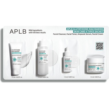 APLB Glutathione Niacinamide Skin Care 4 Types Sachet хидратиращ комплект с проби 4 x 3 мл