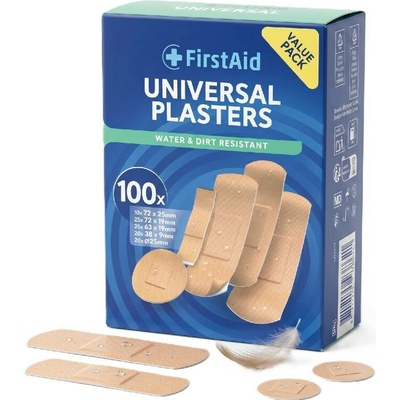 FirstAid Univerzální náplasti First Aid: Kompletní výbava pro každou nehodu - 100 ks