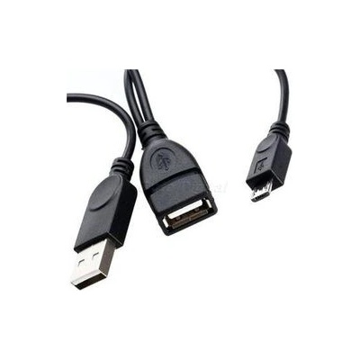 PremiumCord KUR-21 micro USB 2.0, USB A F + USB A M - Micro USB M, OTG, 1m