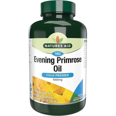 Масло от вечерна иглика (Evening Primrose Oil) 1000мг 180 меки капсули, Natures Aid