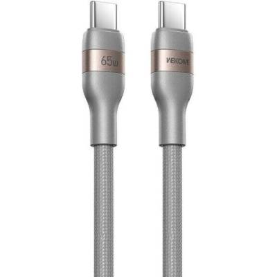 Wekome WDC-C32 opletený nabíjecí a datový USB-C na USB-C 2m šedý