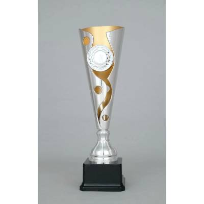 Stříbrno zlatý sportovní pohár 34 39 cm 36 cm