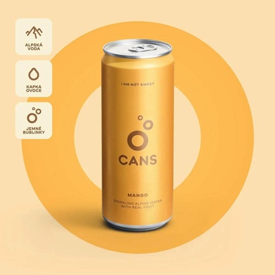 Cans s příchutí manga bez cukru bez sladidel plech 24 x 330 ml