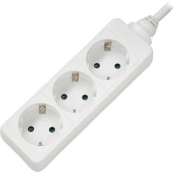 Xmart Разклонител Xmart GNB-03, 3 гнезда, 3.0 м, Бял (7249)