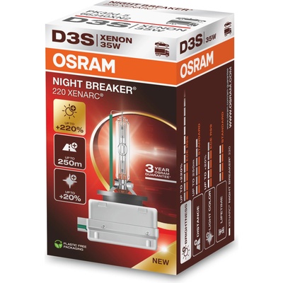 OSRAM D3S 35W XENARC® NIGHT BREAKER® LASER +220% 3 year guarantee* 1 pc - 66340XN2